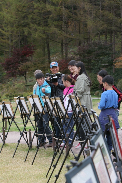 아침고요수목원에서